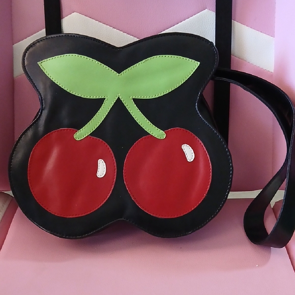 Loungefly Handbags - Loungefly Black and Red Cherry Crossbody Bag